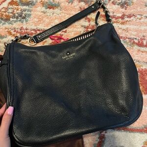 Kate Spade Black Pebbled Leather Shoulder Bag
